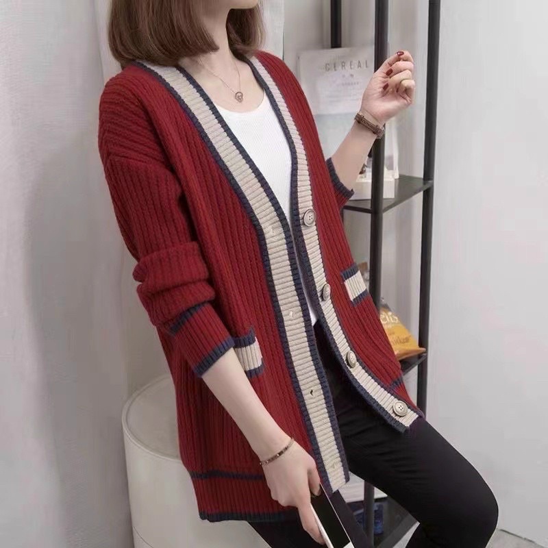 Áo Bầu choàng cardigan dáng dài Chất dày dặnmàu siêu xinhkiểu dáng xuông-phong cách Hàn Quốc freesize