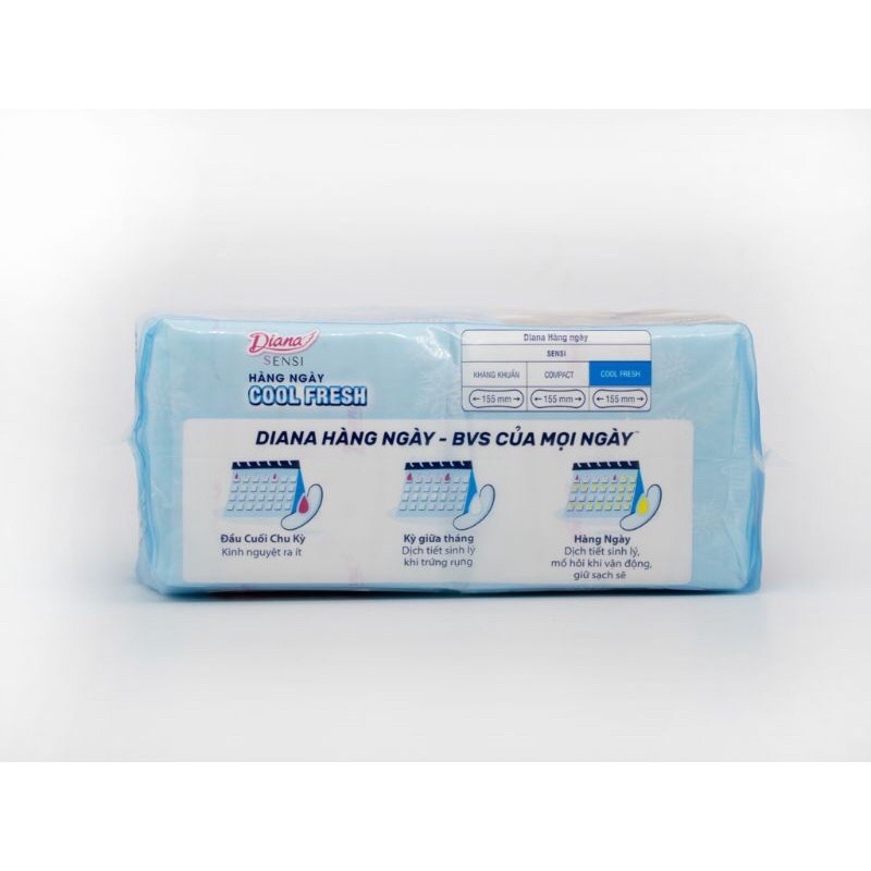 [tặng thêm 4 miếng cùng loại ]Băng Vệ Sinh hằng ngày Diana Cool fresh 40 miếng