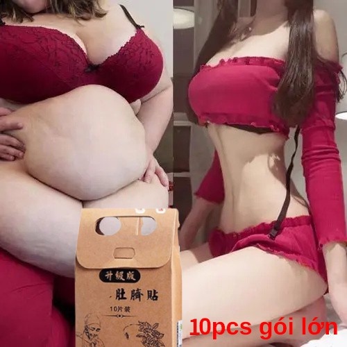Miếng dán thải độc miếng dán thải độc chân miếng dán giảm mỡ bụng 10 miếng cháy mỡ thừa thon gọn eo