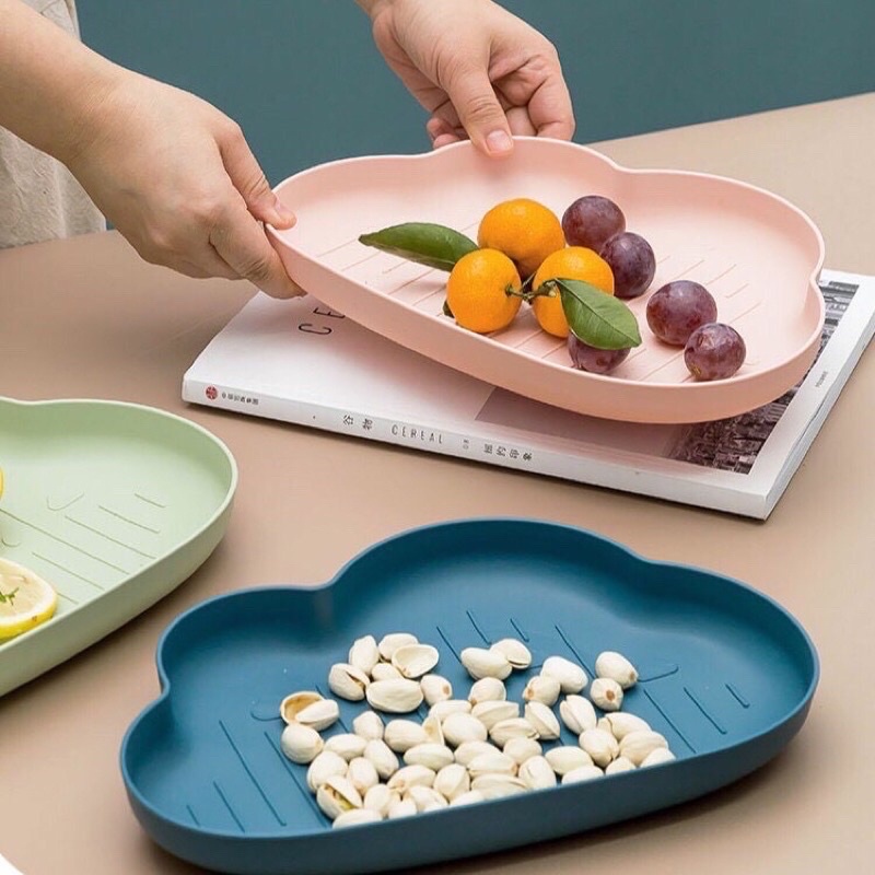 Khay đựng đồ ăn dặm lúa mạch hình đám mây cho bé