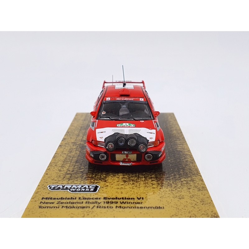 Xe Mô Hình Mitsubishi Lancer Evolution VI New Zealand Rally 1999 Winner 1:64 Tarmac Works ( Đỏ )