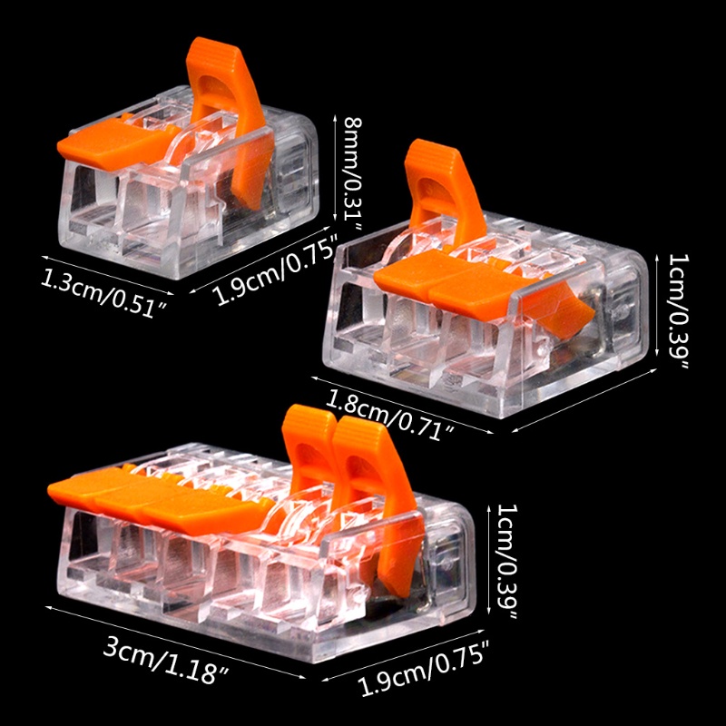 Bộ 75 Đầu Nối Dây Điện 2 Cổng 3 Cổng 5 Cổng Mini Tiện Dụng