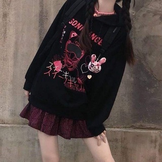 Áo hoodie tay dài dáng rộng thời trang cho các cặp đôi