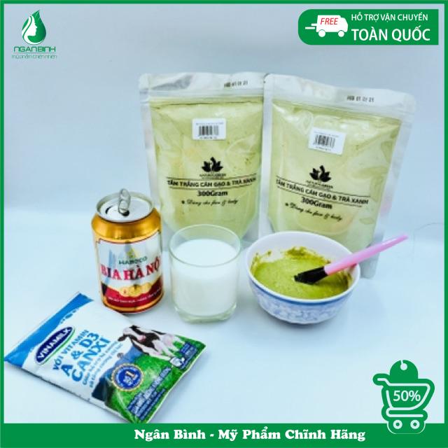 Bột cám gạo trà xanh,ủ trắng trà xanh,rửa mặt và tắm trắng body