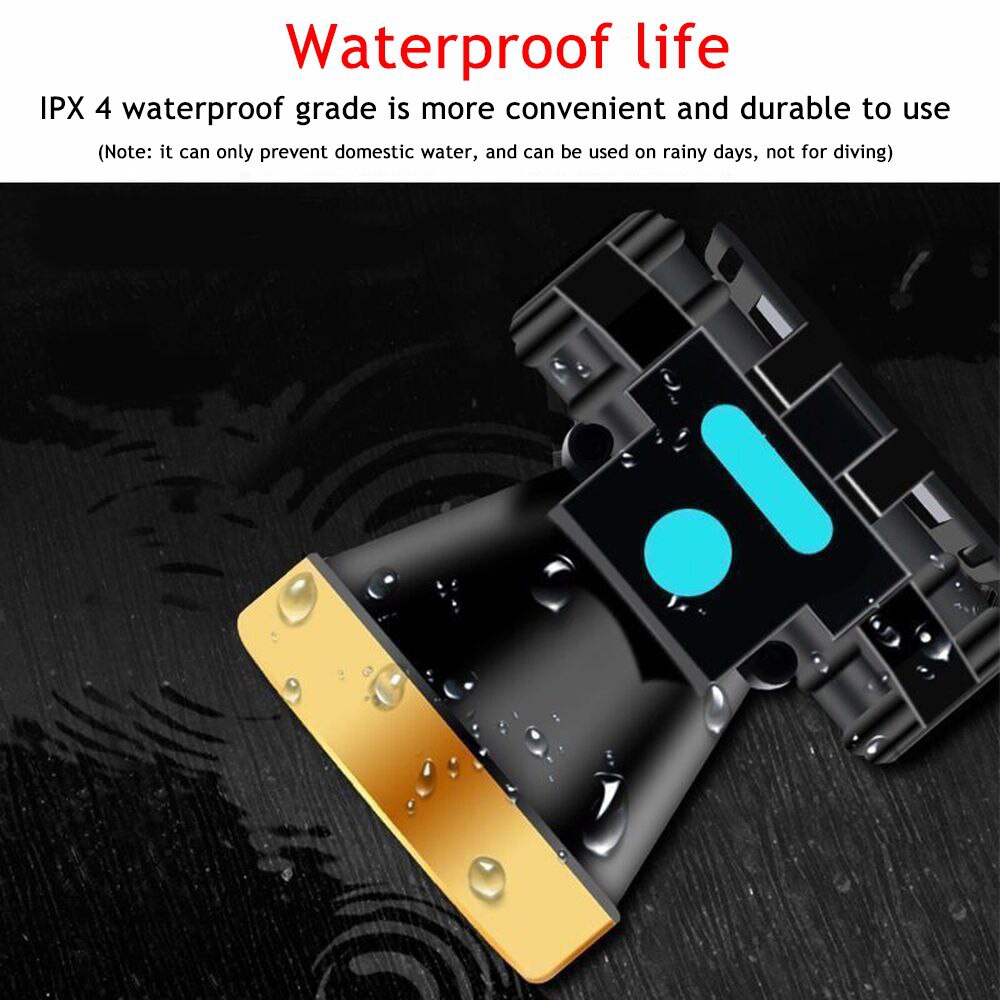 Đèn pin siêu sáng đôi đầu HL-01 kèm sạc và dây đeo -  Mos Shop