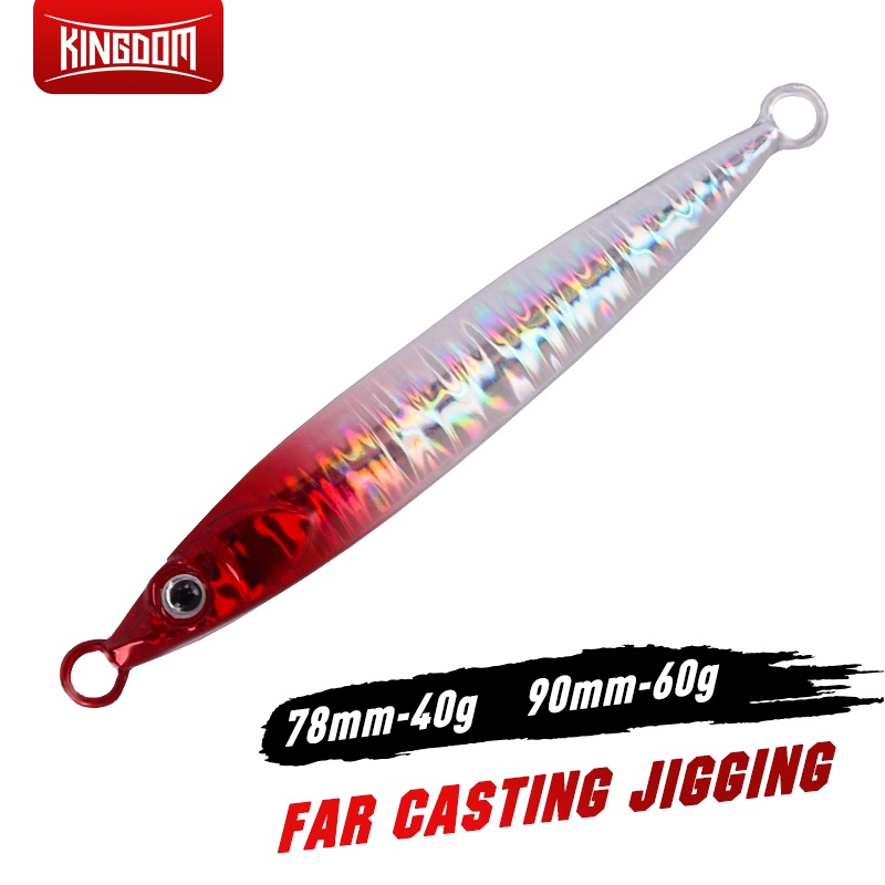 Mồi câu cá giả 3D KINGDOM bằng kim loại cỡ 78mm 40g 90mm 60g tiện dụng