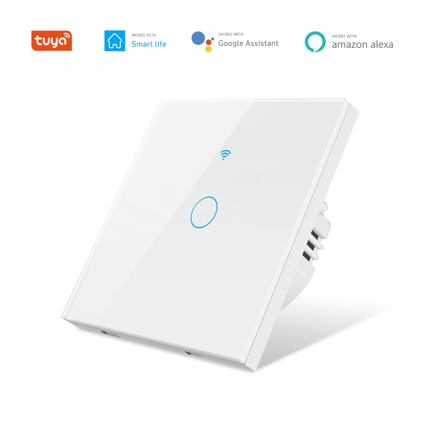 Công tắc thông minh Wifi mặt vuông 1, 2, 3 NÚT (App Tuya, SmartLife),Công tắc cảm  ứng mặt vuông -HÌNH THẬT GIAO NGAY