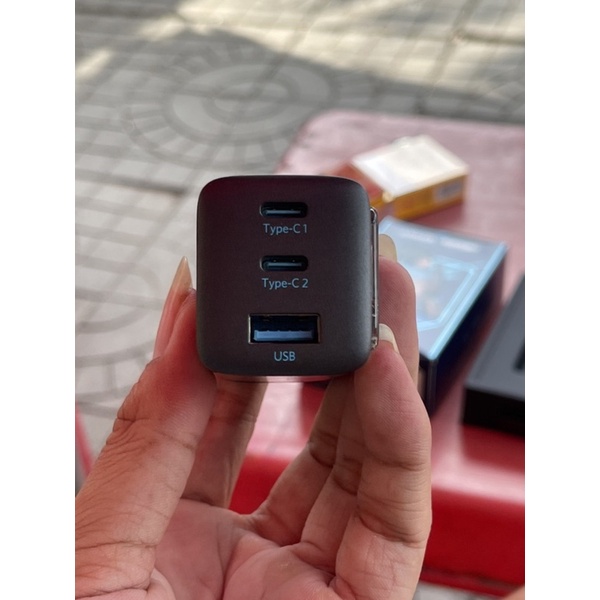 Sạc Anker PowerPort III 3 Cổng 65W ( 2 Usb C+ 1 Usb A) hỗ trợ PD/PPS - Mã A9521 phiên bản Yasuo Liên Minh Huyền Thoại