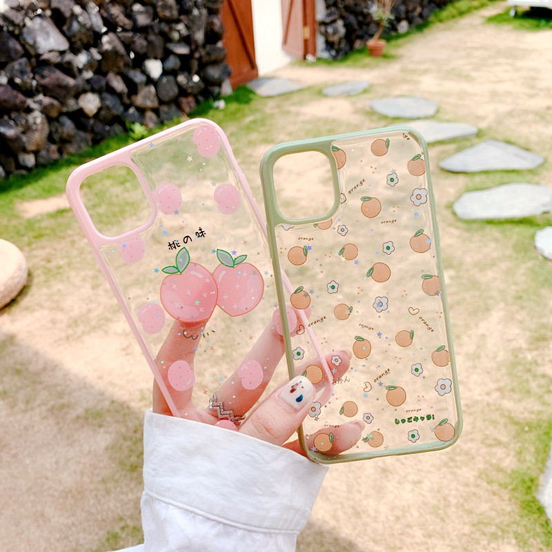 Ốp lưng iphone Orange & Peach viền màu 5/5s/6/6plus/6s/6splus/7/7plus/8/8plus/x/xr/xs/11/12/pro/max/plus/promax | BigBuy360 - bigbuy360.vn