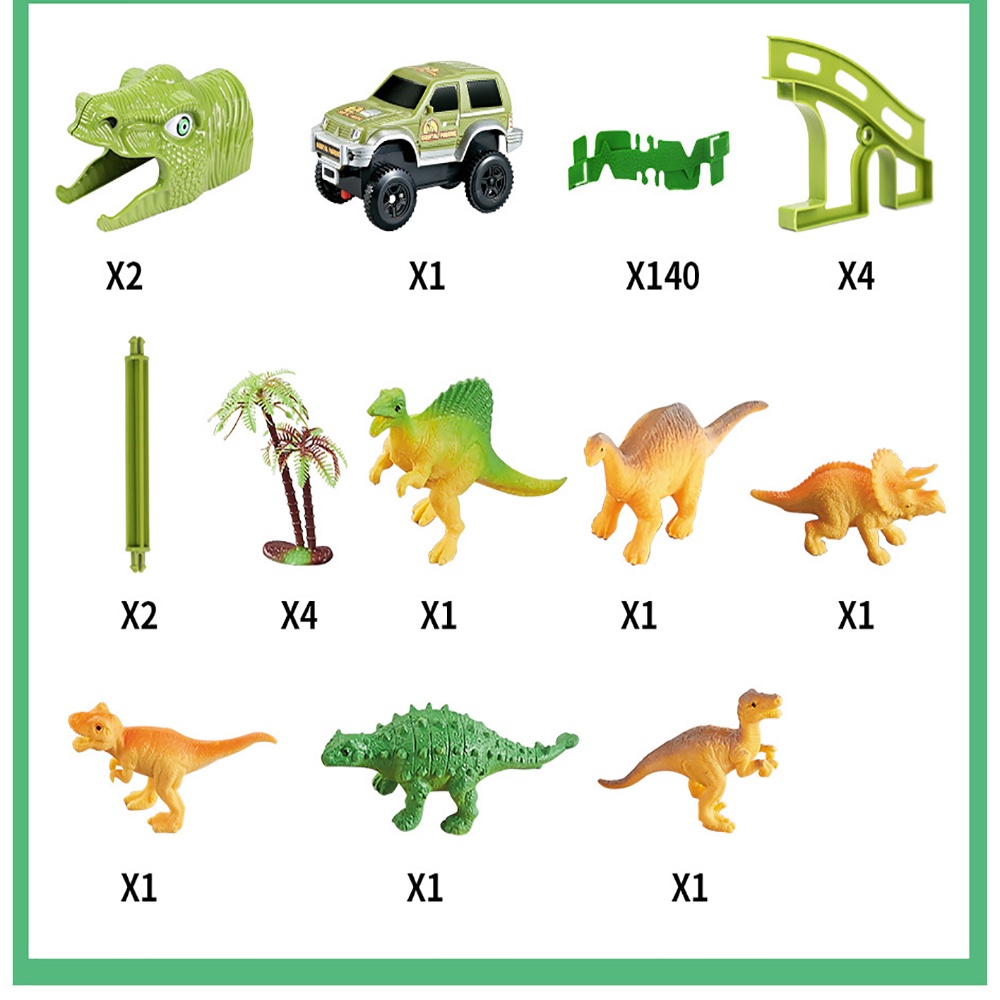 Đồ chơi lắp ghép đường ray khủng long cho thỏa sức sáng tạo