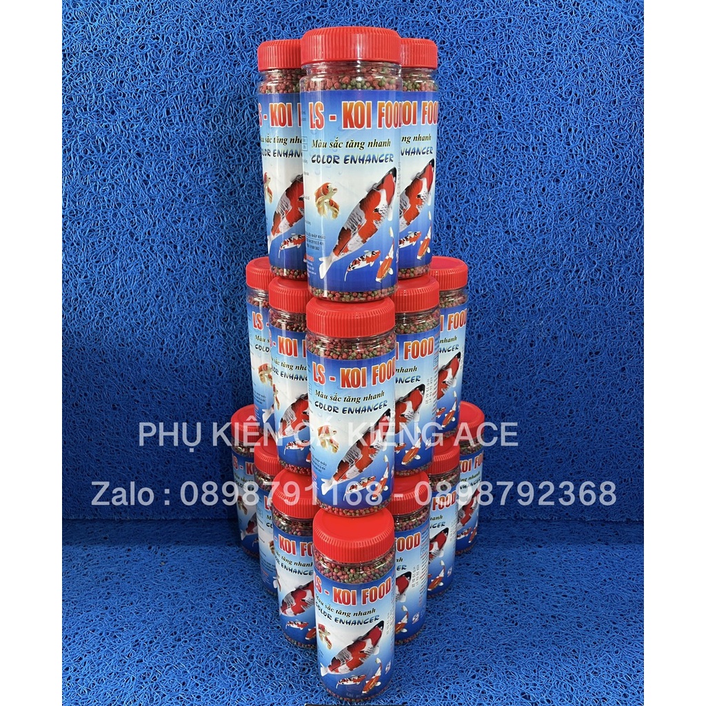 Thức ăn cho cá LS Koi Food Koi lên màu đẹp hủ 250g , 500g