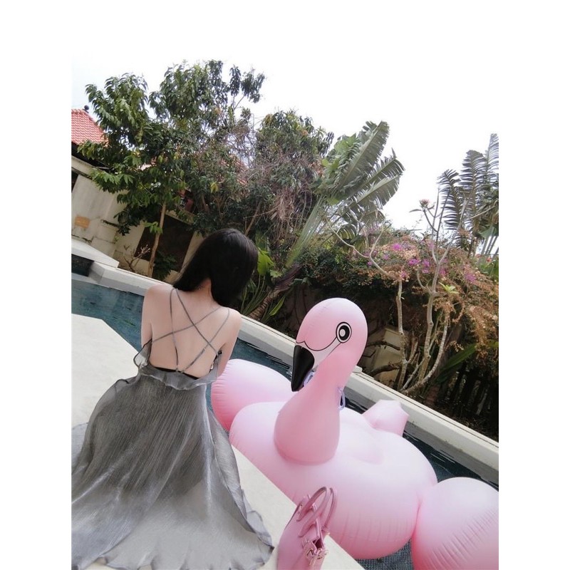 [sale ]Váy hở lưng sexy ánh kim màu xám ( kèm ảnh khách fb ) | BigBuy360 - bigbuy360.vn