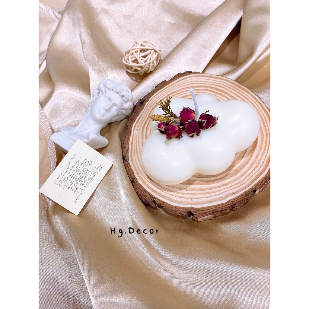 Nến Thơm Đám Mây Handmade Hương Tự Nhiên Không Khói Hg.Decor