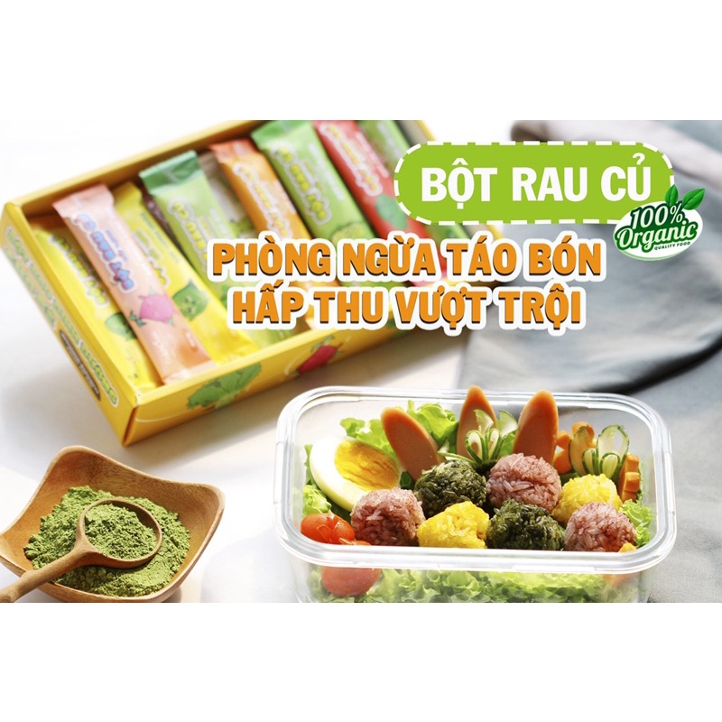 Bột rau củ sấy lạnh Dalahouse gói nhỏ 3g tiện lợi cho bé ăn dặm và làm bữa phụ