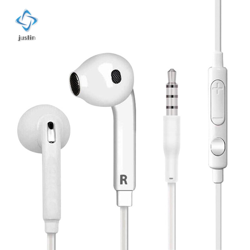 3.5mm Stereo Music Wired Earphone In Ear Earbud Control Headphone with Mic for Samsung S6/ S6 Edge