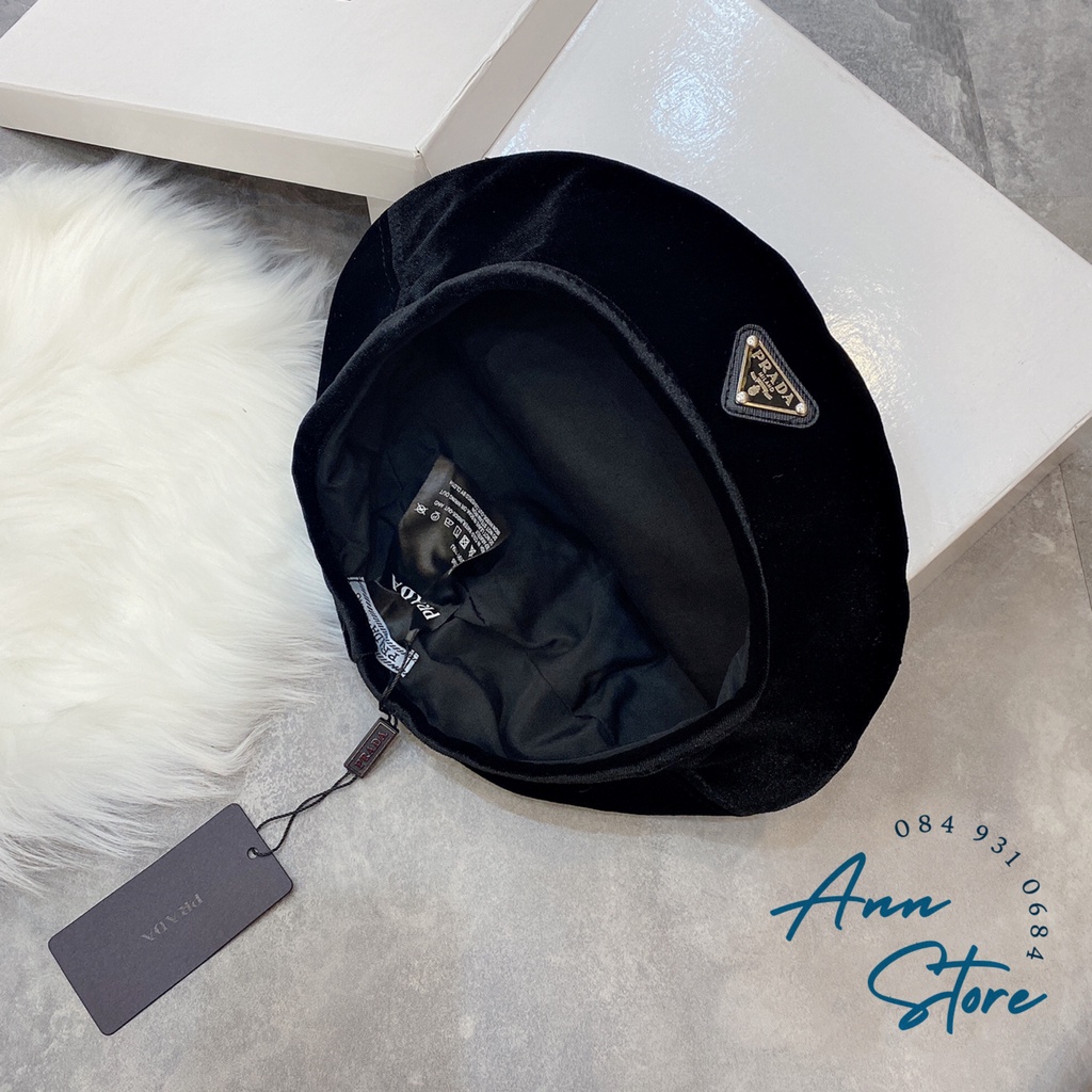 Mũ nồi nhung Chanel/Prada cao cấp, thiết kế thời trang, chất liệu nhung mềm mại, hàng loại 1 full tag