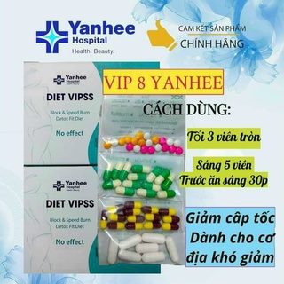 Giảm cân yanhee vip 8 cho cơ địa khó giảm cân