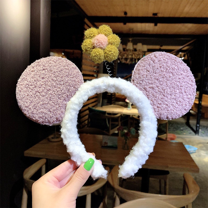 Băng Đô Cài Tóc Rửa Mặt Hình Bông Hoa Hoạt Hình Siêu Dễ Thương