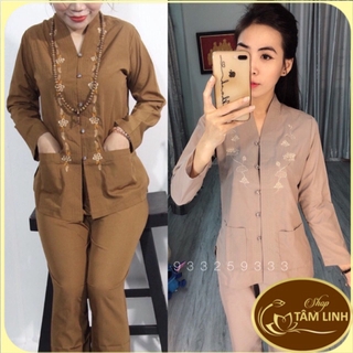 Đồ lam đi chùa # bà lai 2 túi áo giá rẻ