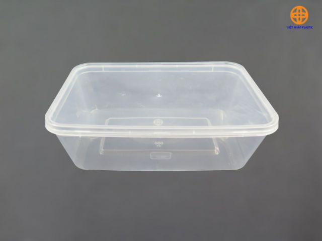 Hộp thực phẩm chữ nhật có thể để trong lò vi sóng Việt Nhật (set 10 hộp)
