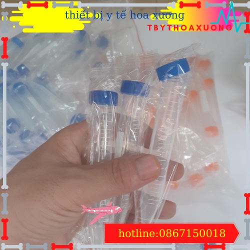 [ Combo 100 Ống ] Ống Fancol 15ml - Ống Ly Tâm 15ml Nắp Vặn, Đáy Nhọn Tiệt Trùng Từng Cái