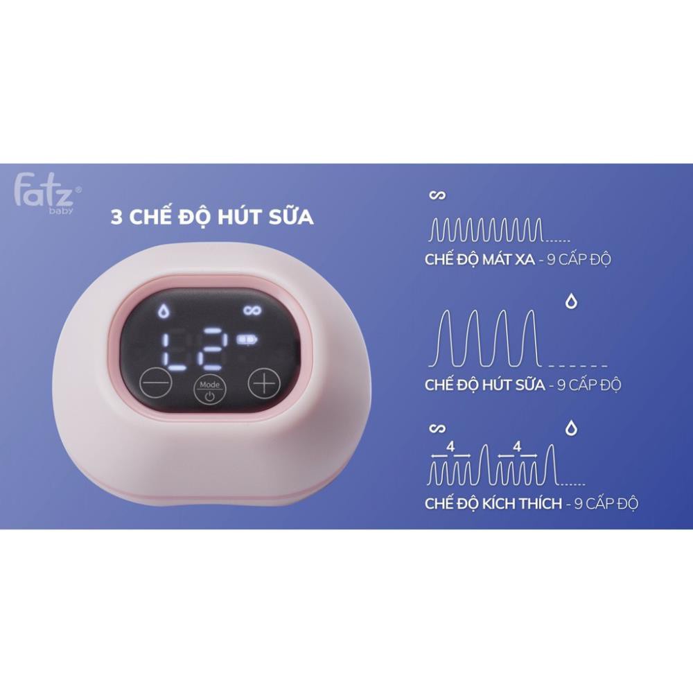 Máy hút sữa không dây rảnh tay Fatz Baby Freemax 1 có 9 cấp độ hút / matxa / kích sữa