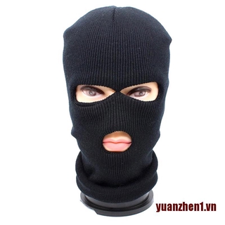 [Yuanzhen1] Mũ Len Trùm Đầu Kiêm Khẩu Trang 3 Lỗ Giữ Ấm Mùa Đông