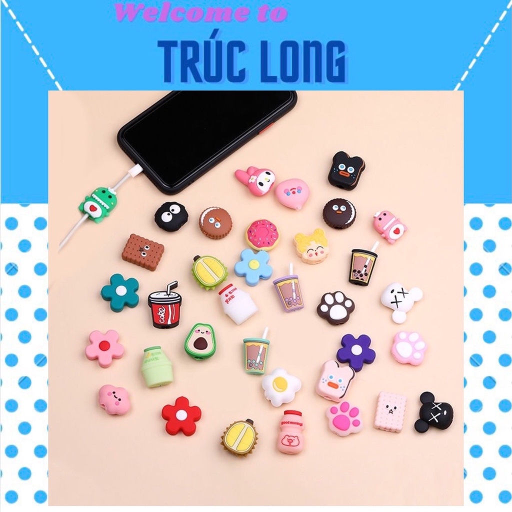 Phụ kiện bảo vệ dây cáp sạc chống đứt hình hoạt hình dễ thương