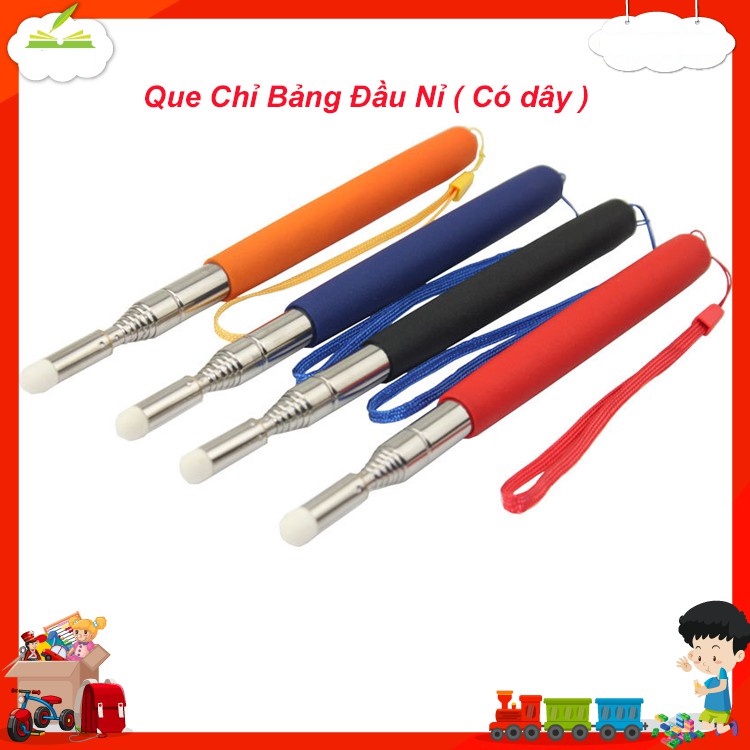 Que Chỉ Bảng Inox đầu bọc nỉ Kéo Dài 1M