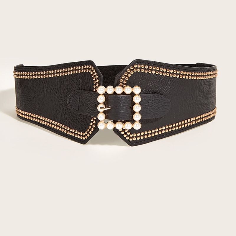 Thắt Lưng Nữ Giả Da Bản Rộng Co Giãn Nhiều Màu Sắc Phong Cách Vintage