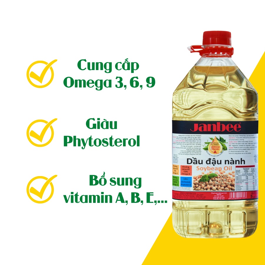 Dầu Đậu Nành Janbee 5L