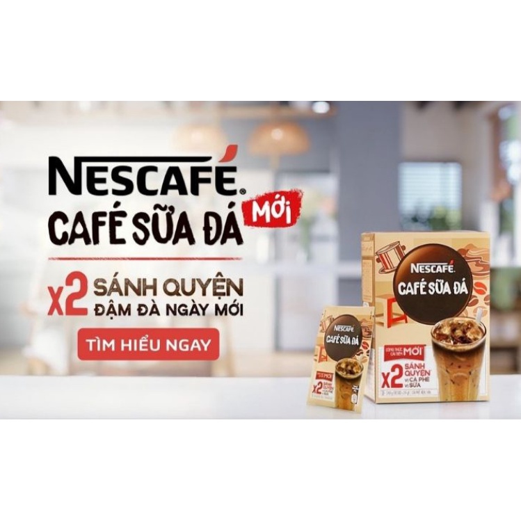 [ COMBO 8 dây] NESCAFE Cafe sữa đá - dây 10 gói * 24g