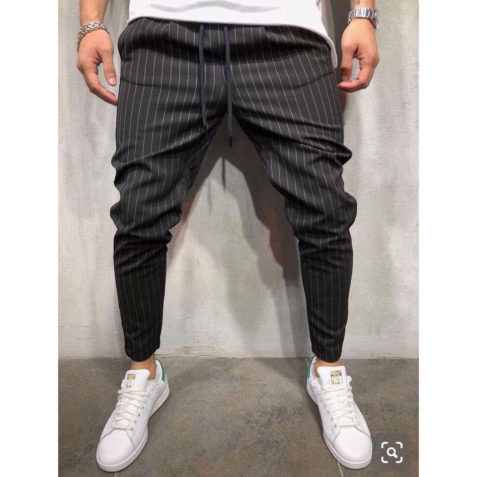 Quần kaki Joger sọc dọc