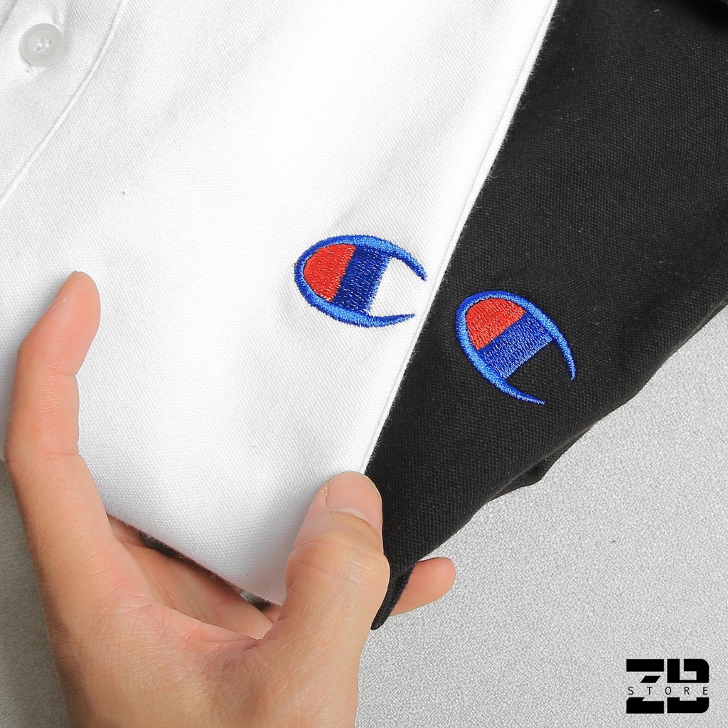 Áo Polo Champion Hàng chuẩn FULL TEM TAG - form unisex | BigBuy360 - bigbuy360.vn