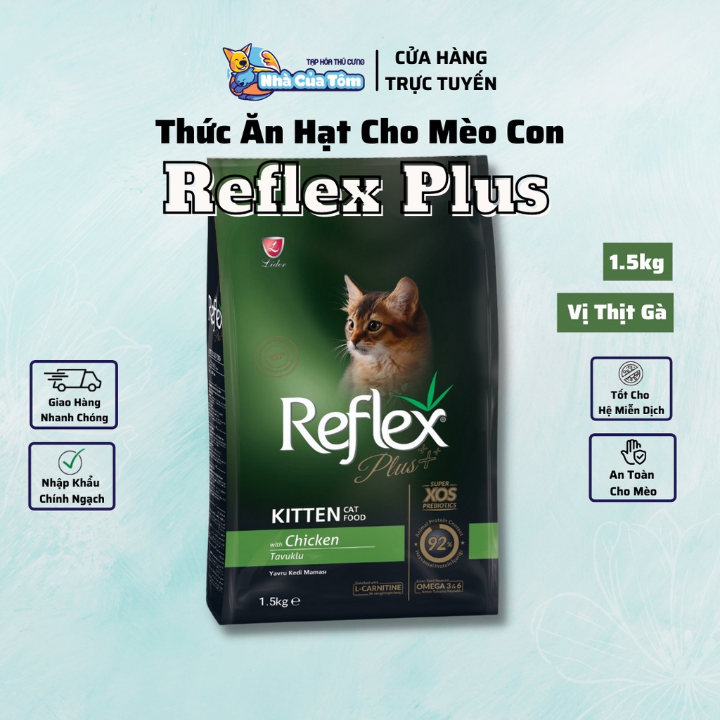 [Bao 1.5kg] Thức Ăn Hạt Cao Cấp Reflex Plus Cho Mèo