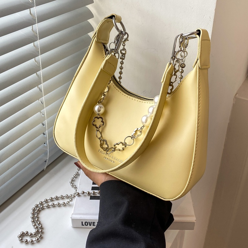 Túi Đeo JASMIN NOIR Chéo Da PU Hình Bán Nguyệt Xinh Xắn Cho Nữ