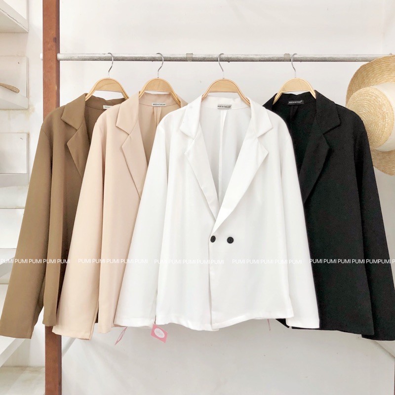 Áo khoác vest 1 lớp 2 nút Pumi