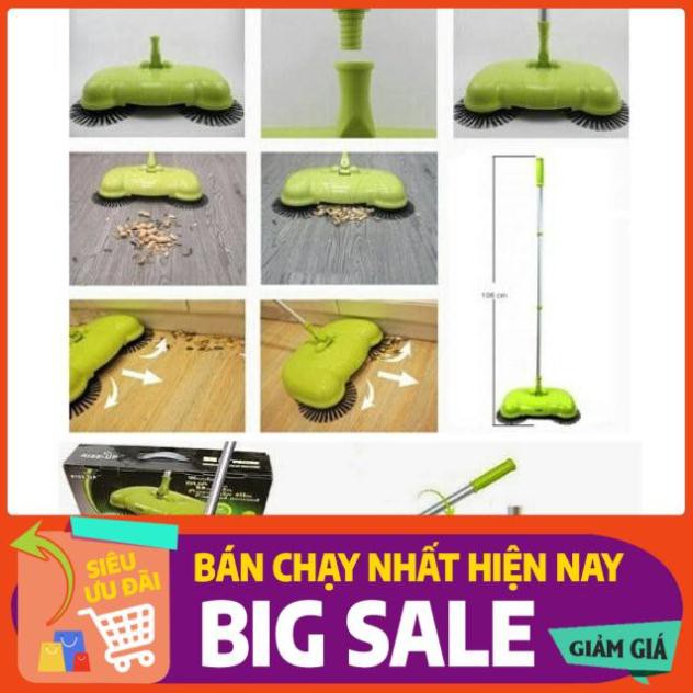 CHỔI LAU NHÀ TỰ ĐỘNG XOAY 360 ĐỘ KÈM HÚT BỤI