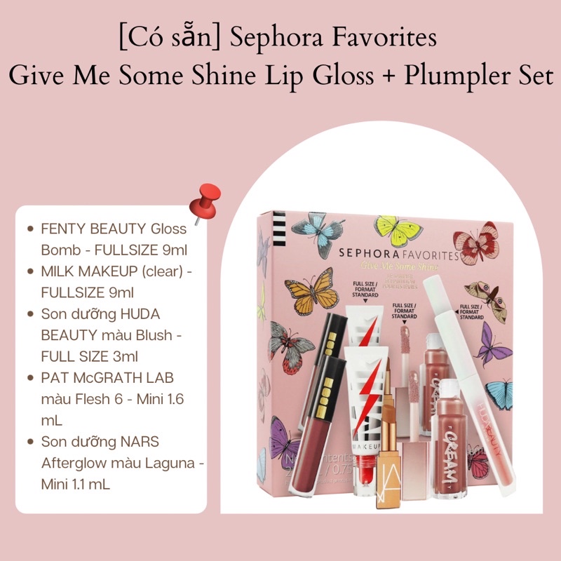 [Bill sephora] Set Sephora Favorites Give Me Some Shine Lip gloss toàn son bóng