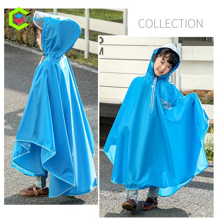 Áo mưa trẻ em hình thú ngộ nghĩnh đáng yêu thiết kế tiện dụng mang balo