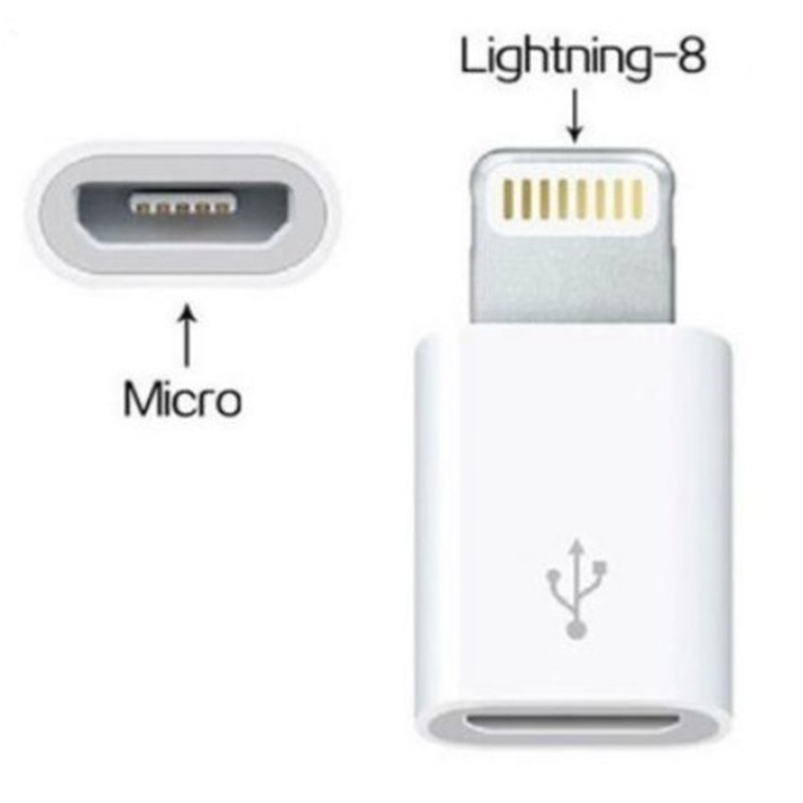 Đầu Chuyển Cổng Micro USB sang Lightning dùng cho iphone - Đầu chuyển micro Usb sang Lightning Iphone các loại