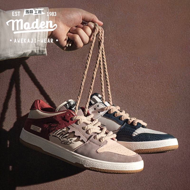 Giày thể thao MADEN họa tiết chữ cái graffiti phong cách Hàn Quốc mới thời trang mùa xuân 2022 cho nam