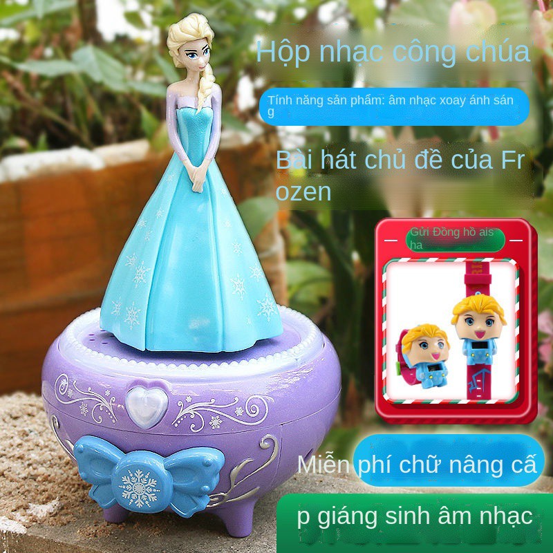 ✚▫☫Frozen 2 Công chúa Aisha Búp bê Aisha Hộp nhạc Hộp âm nhạc Xoay nhẹ Quà tặng sinh nhật sáng tạo Nữ