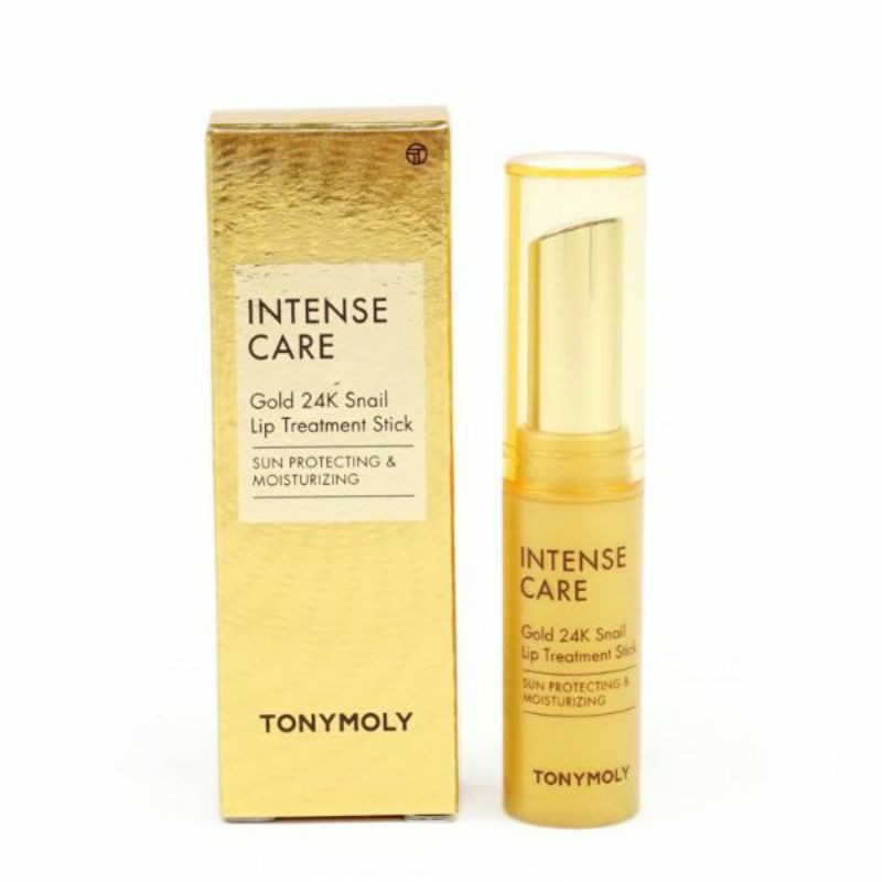 Son dưỡng tái tạo môi, chống nhăn và khô môi ốc sên vàng 24k Tonymoly INTENSE CARE GOLD 24K SNAIL LIP TREATMENT STICK