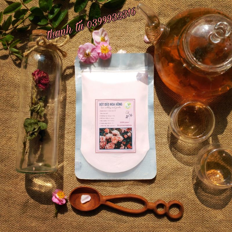 100g Bột dẻo hoa hồng nguyên chất cao cấp