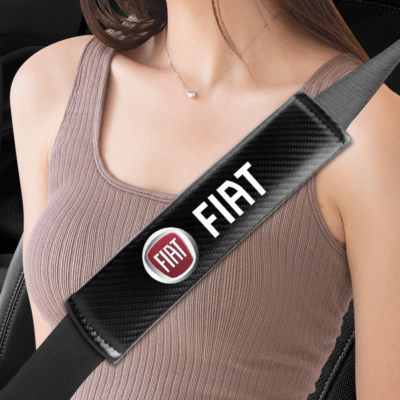 2 Vỏ Bọc Dây An Toàn Bằng Sợi Carbon Cho Xe Hơi abarth Punto Argo Bravo Palio 500 Toro Stilo