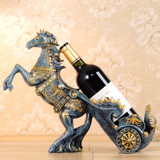 Đế rượu 1 ngựa đứng màu xanh