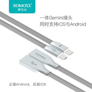 Cáp Romoss Rolink Hybrid iOS/Android - Một đầu cắm cho cả iPhone lẫn Android (Micro USB)