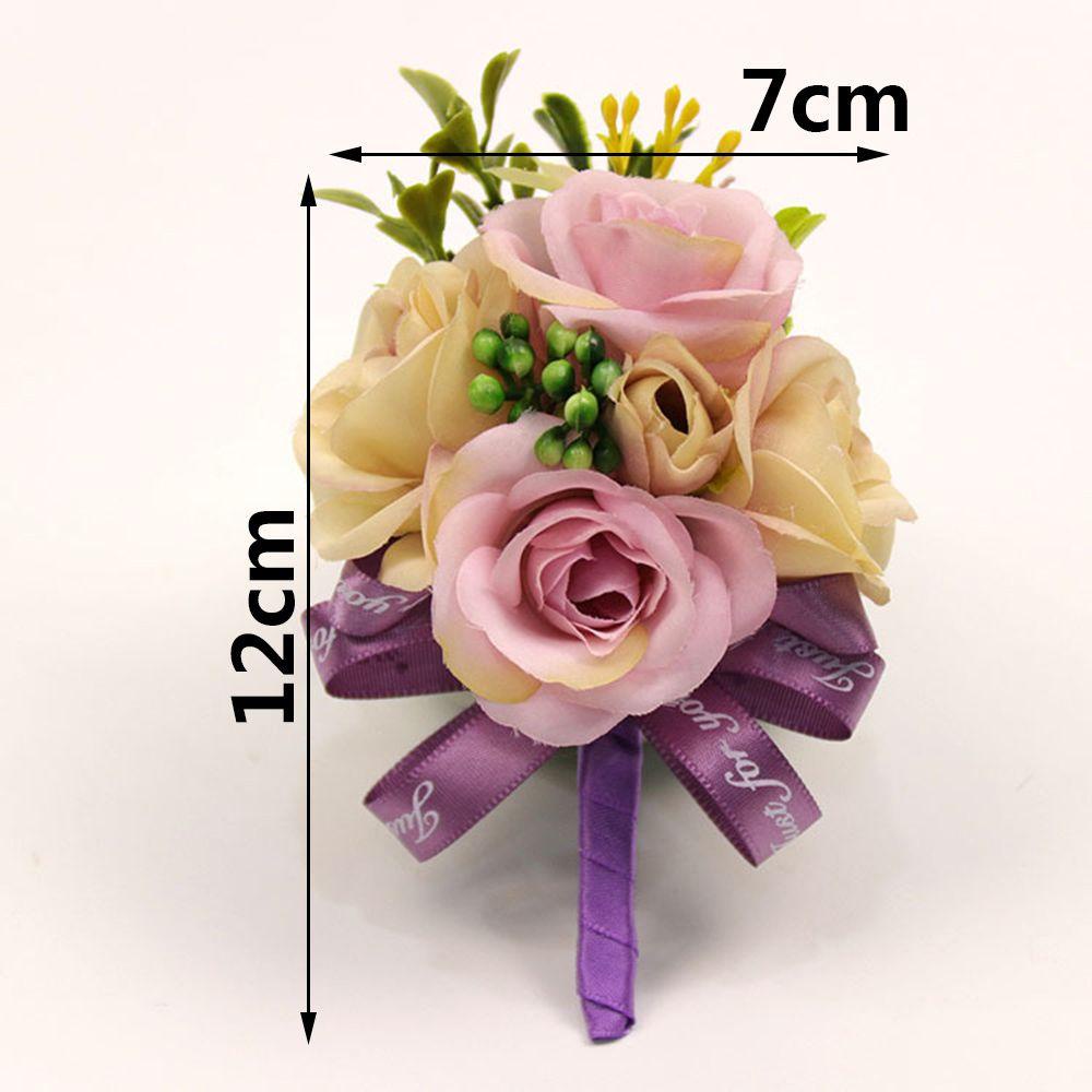 KUNHEV Vòng Đeo Tay Hoa Mẫu Đơn Bằng Lụa Nhiều Màu Cho Phù Dâu Chú