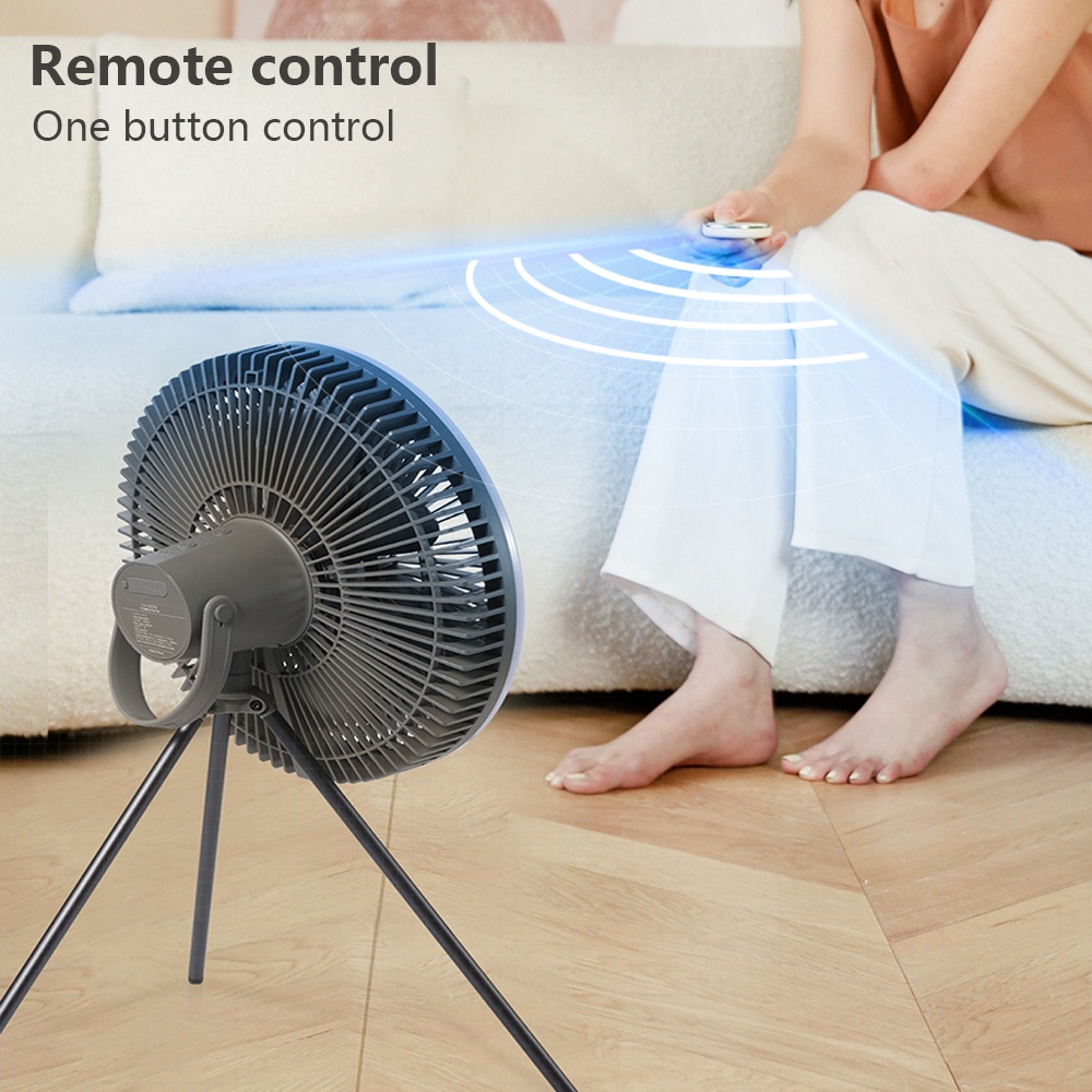 Quạt Đứng Không Dây Sạc Usb Kích Thước Lớn Có Thể Sạc Lại Kèm Đèn Tiện Dụng